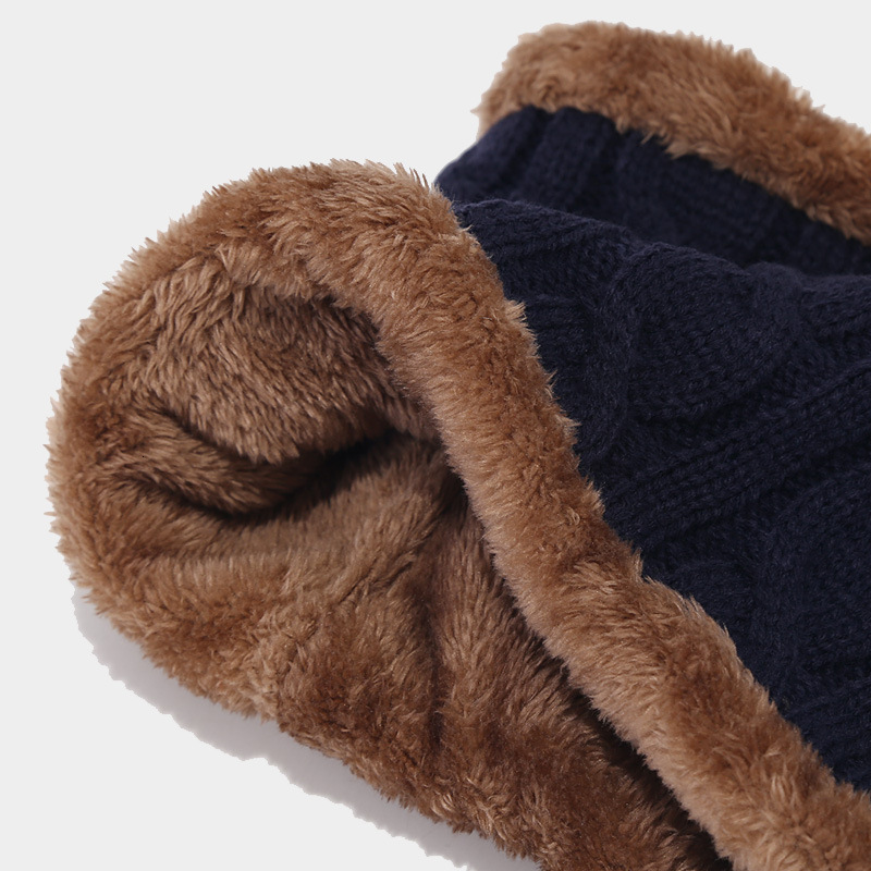 Autumn Winter gloves designer New Vintage Thickened Warm Hat Scarf Gloves Three-Piece Set Cold-Proof Set free shipping