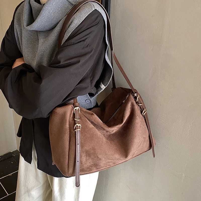 MOODS Shoder For Wen PU Suede Pure Color Large Capacity Shopping Bost Bag 2025 Winter New Fi Handbags Y251121