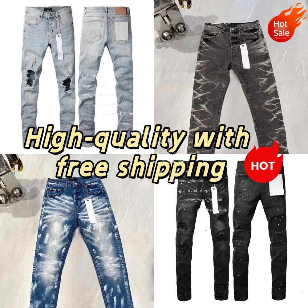 Mens Jeans Designer purples Skinny Jeans Pants Fashion distressed ripped biker black blue jean slim fit motorcyc stretch Denims For Man Black Pants a3