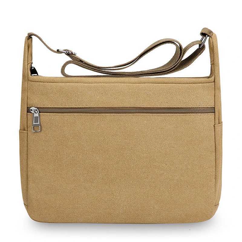 Canvas Shoulder Bag Bottle Men Women Casual Simple Fashion Retro Crossbody Cross Square Multi LayeredT251121