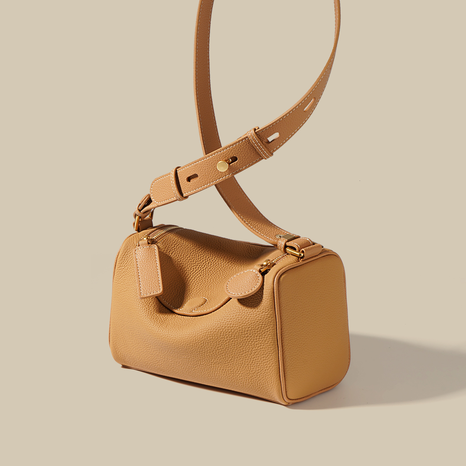 Head Layer Cowhide Pillow Bag With High-end And Genuine Leather Feel One Shoulder Crossbody Bag With Versatile And Simple Boston Armpit Handbag