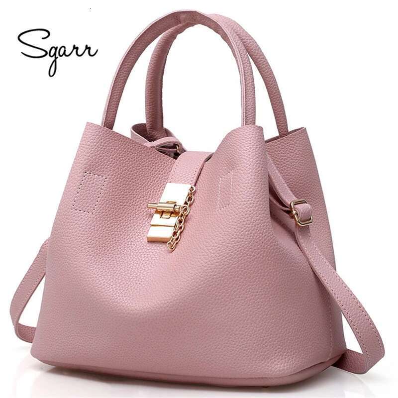SGARR Black Red Bucket Crossbody Single Shoulder Female Handbag Designers Messenger Bag Women Mother Bags Bag