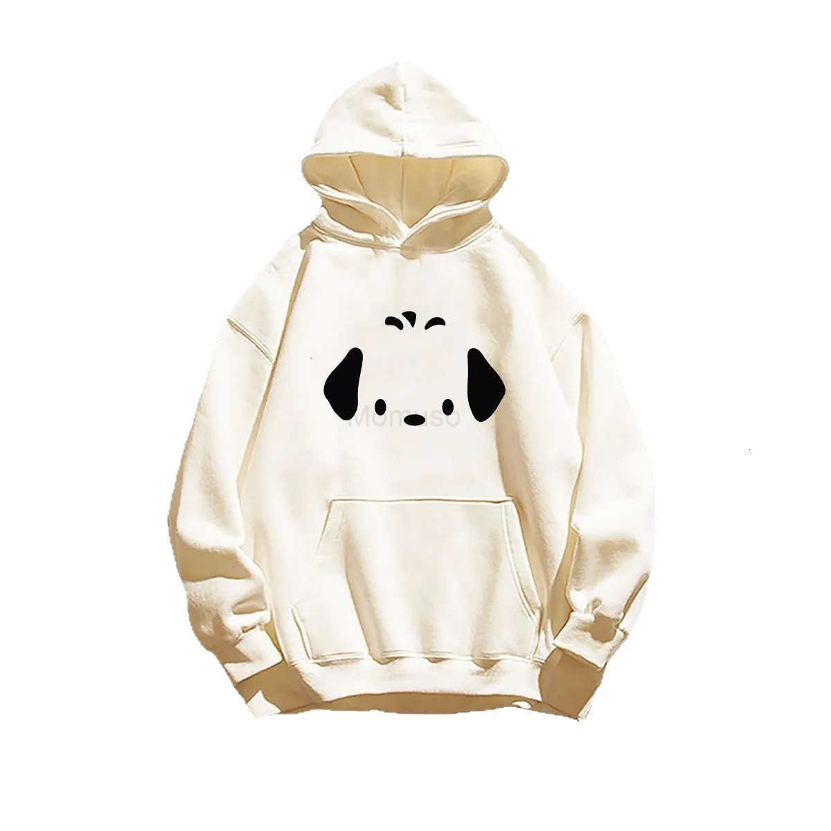 Sanrio Silver Fox Velvet Pure Cotton Hooded Sweatshirt for Women 2025 Autumn Winter American High Street Harajuku Couple Jacket Trendy Men H251121