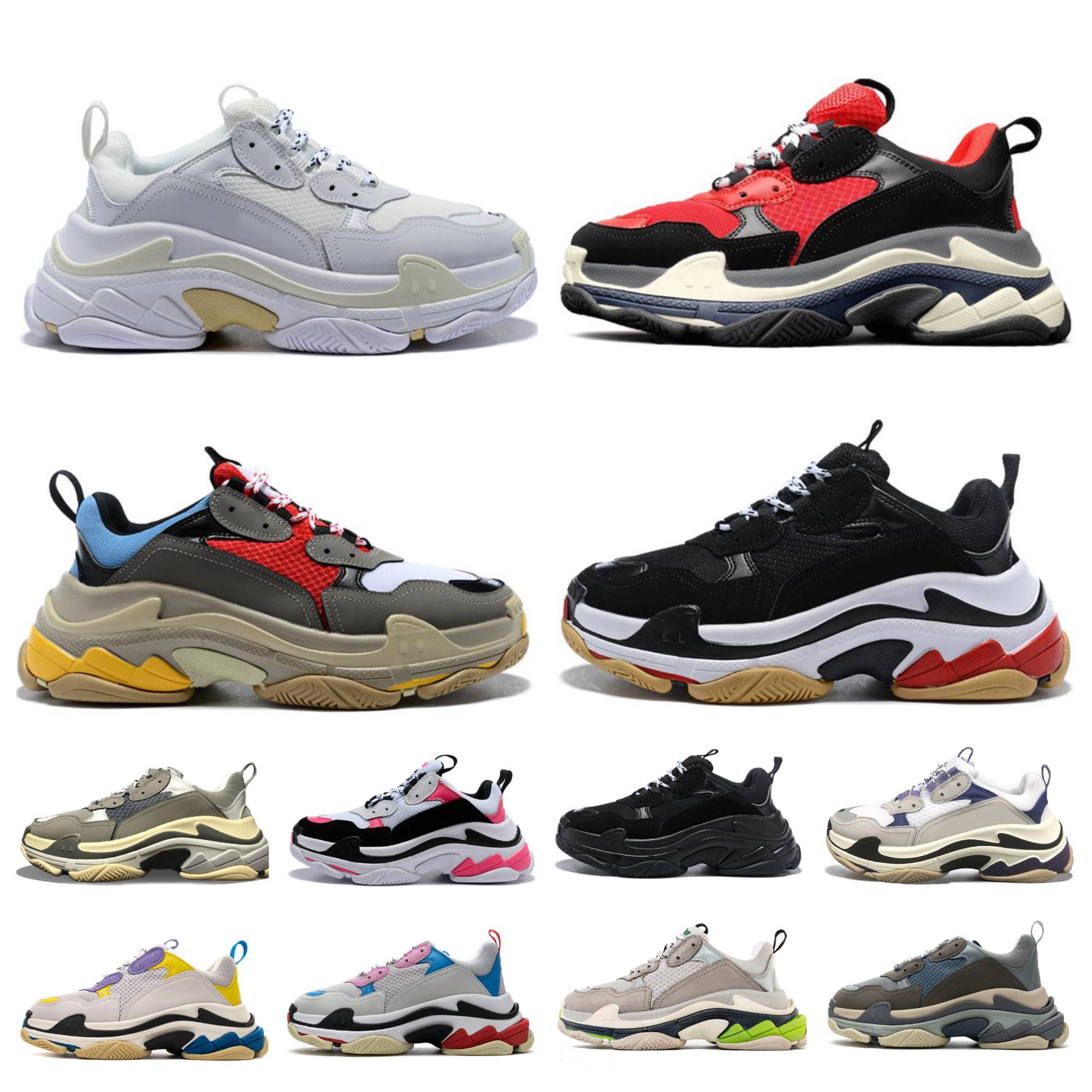 2026 men woman shoe womens Designer triple s Trainer Platform Classic triples Casual Shoes Paris triple-s 17FW old Dad large increasing tripler sneakers sports 35-45