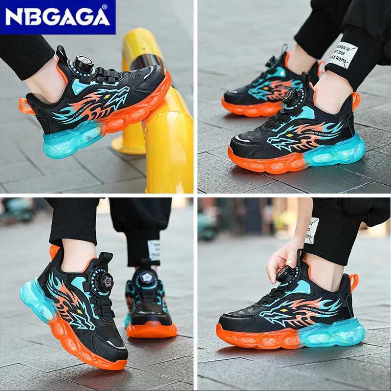 New Anti-skid Leather Kids Sneakers for Boys Running Walking Lightweight Casual Shoes With Fashion Dragon Pattern Size 28-39W251121