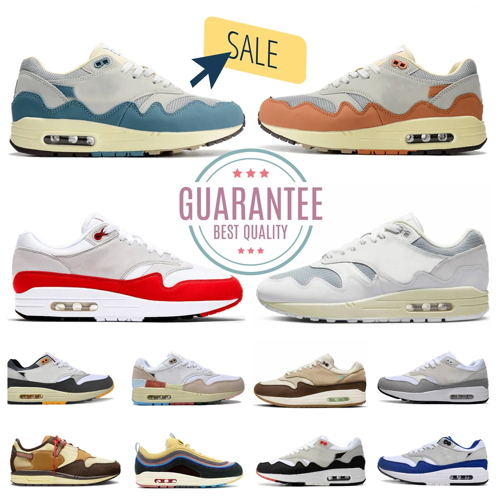 2025 Running Mens Women Sean Wotherspoon Patta Waves Noise Aqua Monarch Baroque Brown Anniversary Royal Red Trainer Designer Sneaker Shoes Size 36-45 y0n0#