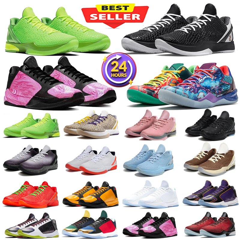 Designer Mens Basketball Shoes Mambas 5 6 8 Sneakers Leather rubber Women Trainers classic X-Ray Total Orange green red Outdoor sports kobeshoes 40-46
