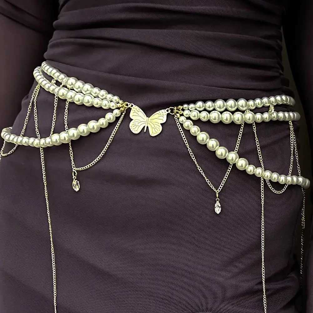 Fashion Vintage Belt Multi-layer Pearl Waist Chain For Women Luxury Jewelry Gift Y2k Cosplay Body Belt Party Accessories I6x1 Y250515