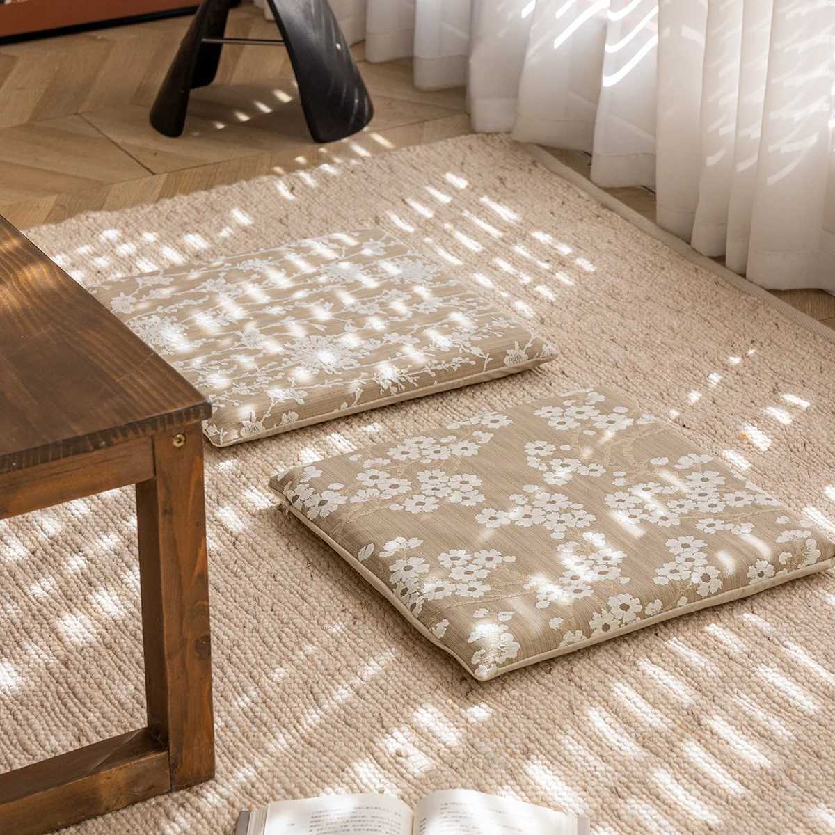 Light luxury oat seat case seat cushion tatami bay window cover removable and washable office fart cushion square C251121