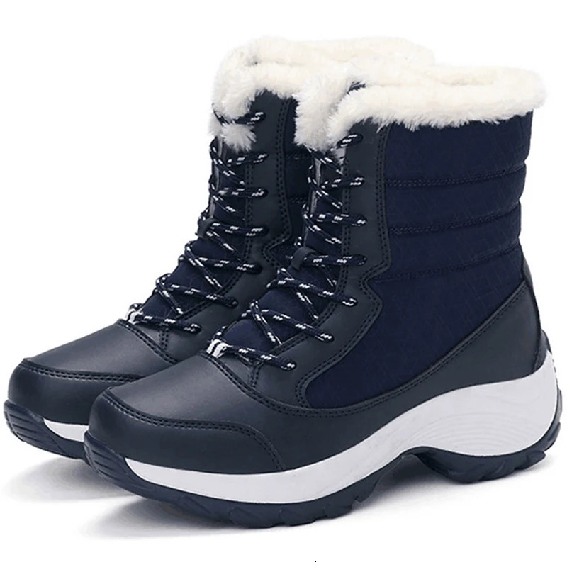 Womens Boots Women Heels For Winter Shoes Woman Keep Warm Fur Botas Mujer Snow Platform White Black Boot 251121