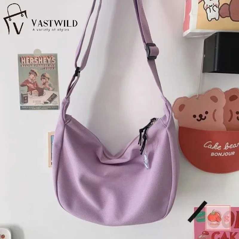 Women Solid Harajuku All-match Simple Multifunction Handbags Cute Canvas Casual teenage school bag Aesthetic Sweet messenger bagT251121