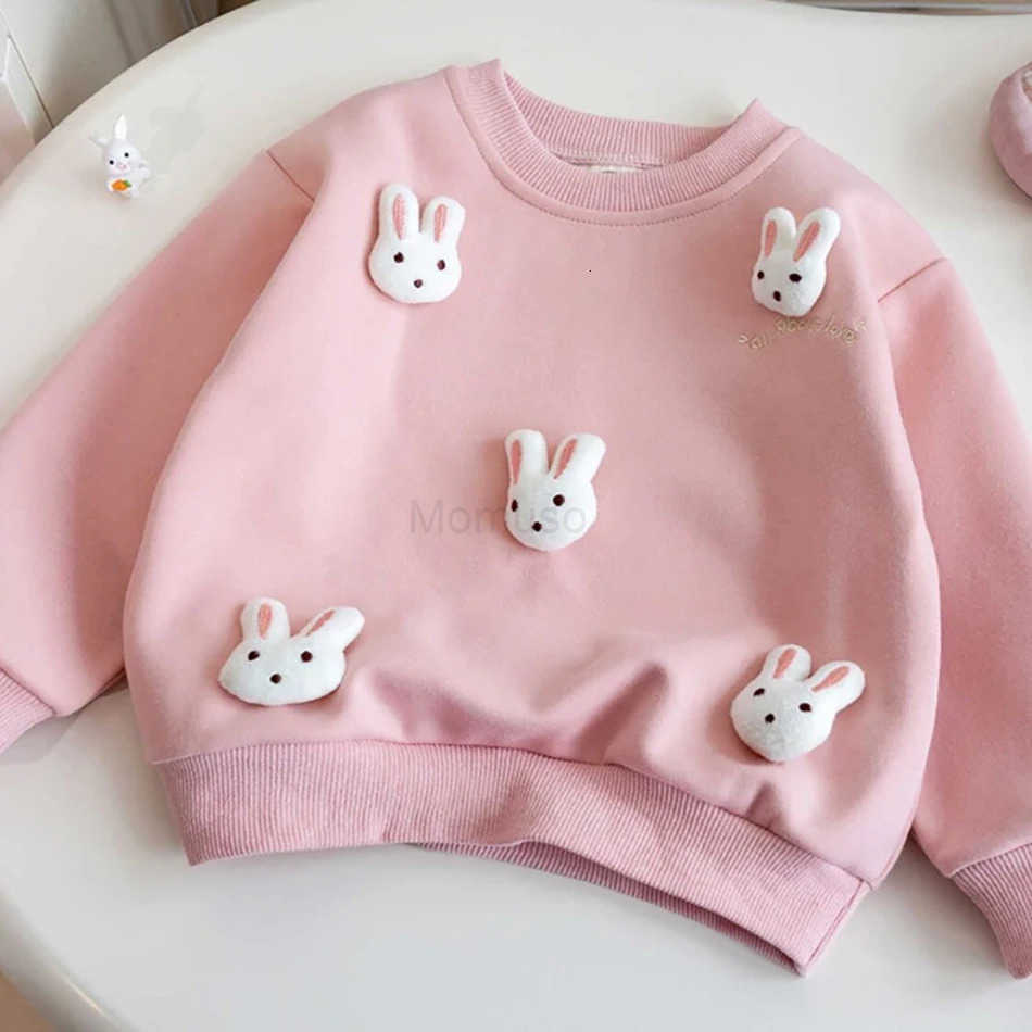 Sanrio Girls Fall Stylish and Cozy 3D Rabbit Sweatshirts Little Girls Autumn Outfits Daily Casual Children Clothing Girls Birthday Gift H251121