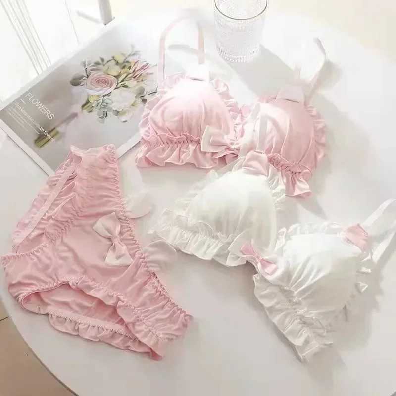 Little White rabbit ears girls underwear Japanese girls pure desire small chest thin bra without underwireXJ251106
