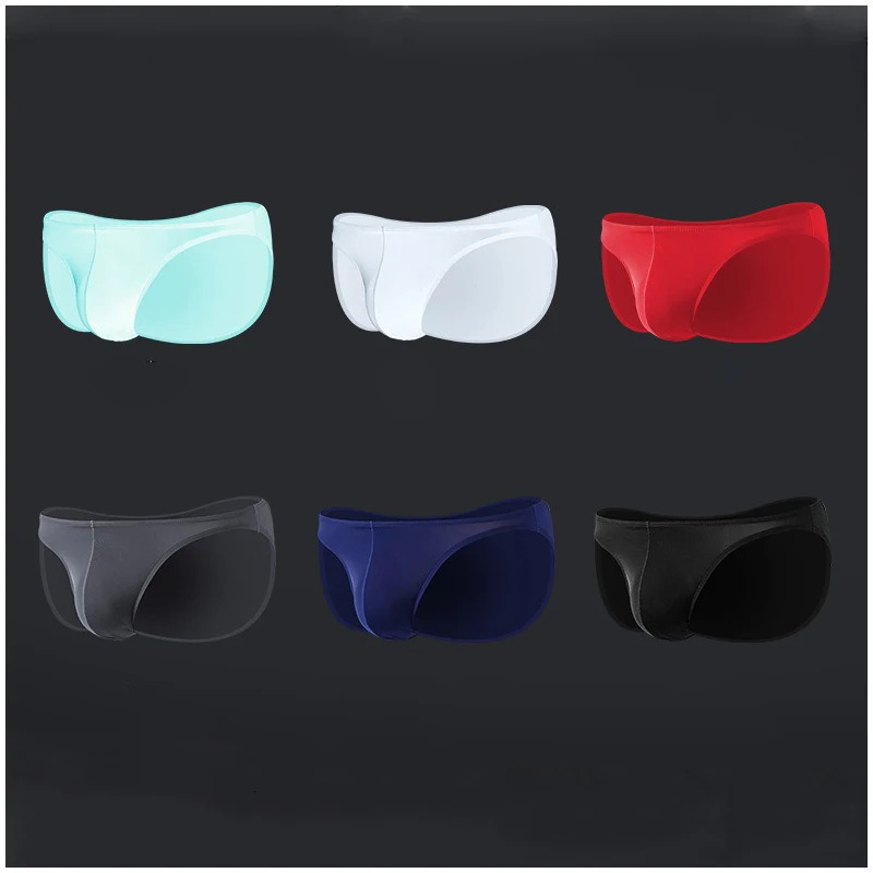 Mens underwear summer ice silk trackless triangle pants thin and sexy low waist Ushaped tight fitting n edge 250417