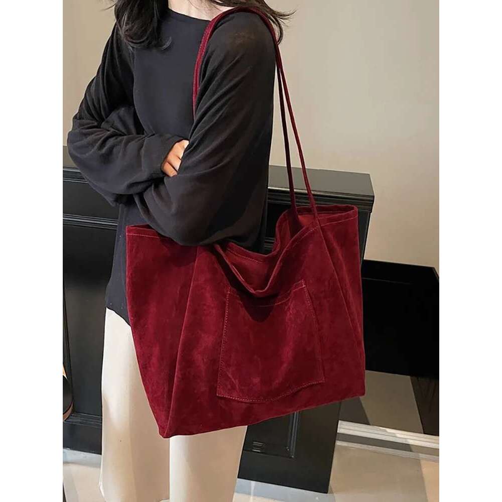 Purse For Women Hobo Bags Fall Slouchy Suede Tote Bag Brown Suede Bag For Travel Shopping Work