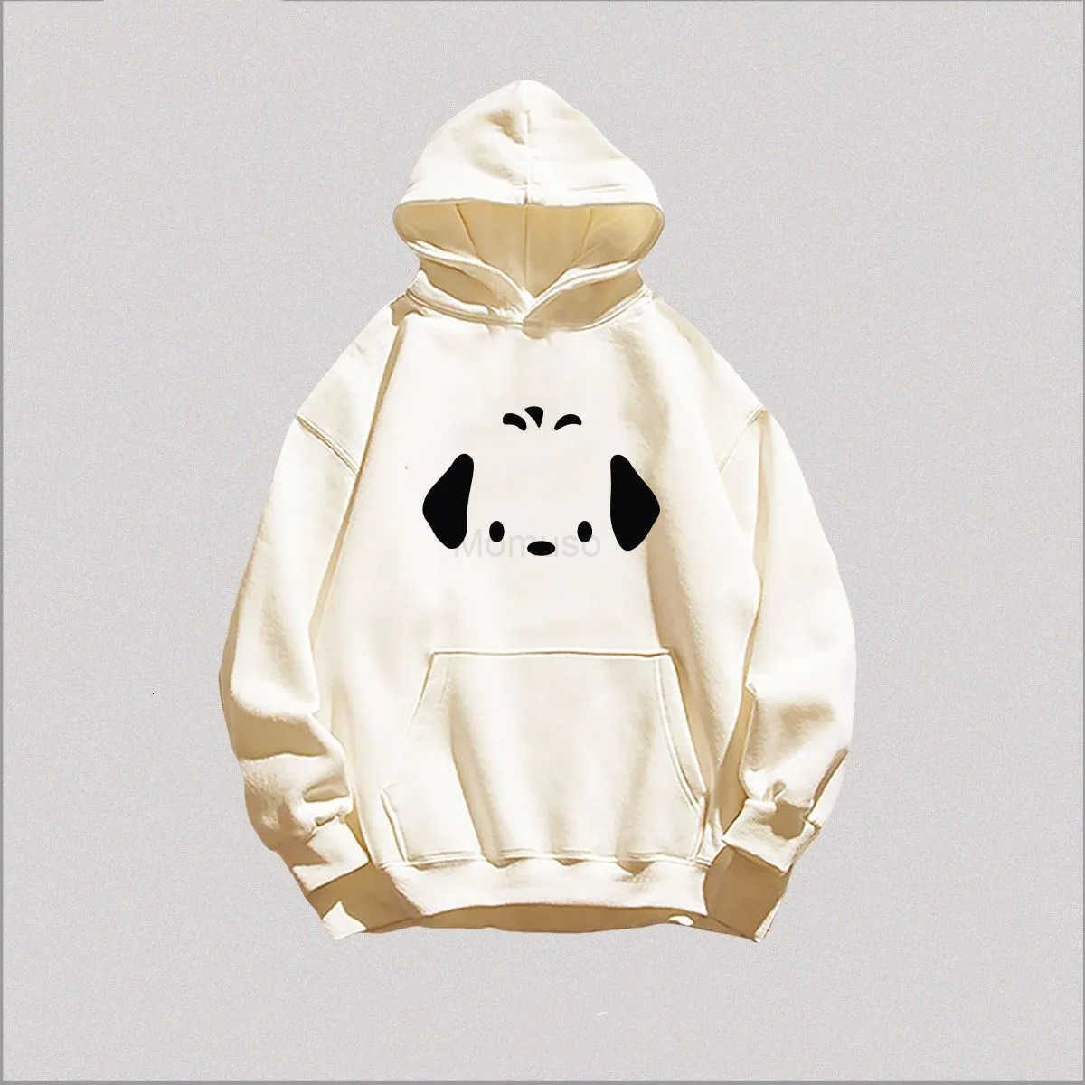 Sanrio Silver Fox Velvet Pure Cotton Hooded Sweatshirt for Women 2025 Autumn Winter American High Street Harajuku Couple Jacket Trendy Men H251121