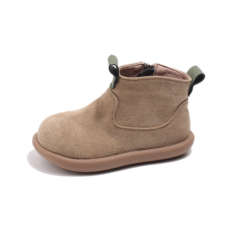 Autumn and winter luminous shoes, new retro cotton boots, fashionable trendy shoes, English solid color short boots, casual children's shoes