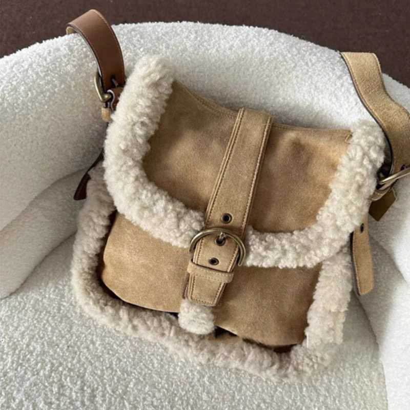 Lamb Hair Women Bag Plush Bag Cute Furry Bag Retro Women Designer Bags Purse and Handbags Crossbody Bags for Women T251121
