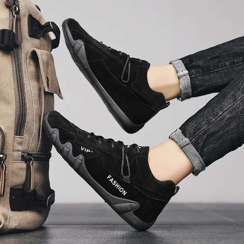 designer sneakers Ankle For Men 2024 Spring Man Casual Sneakers Non Slip Khaki Work Mens Shoe Short Boots Loafers Lace Up atillas Hombre