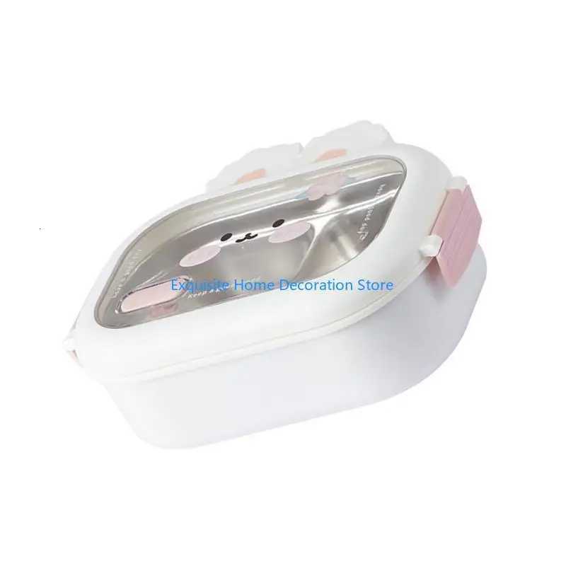 L5BF Child Friendly Lunch box with Rabbit User Friendly Stainless Steel Rabbit Lunch box for Children Practical HoldersM251121