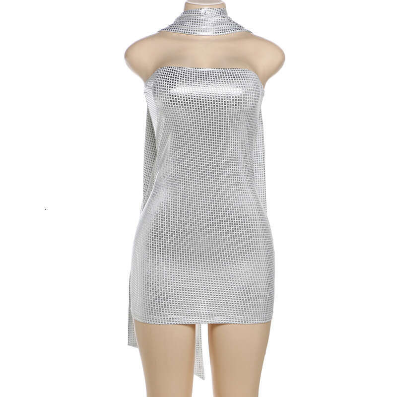 hoodie Women's Wear New Winter Women's Spicy Girl Strapless With Scarf, Shiny Bread Buttocks Sexy Short Skirt Two-Piece Set jacket