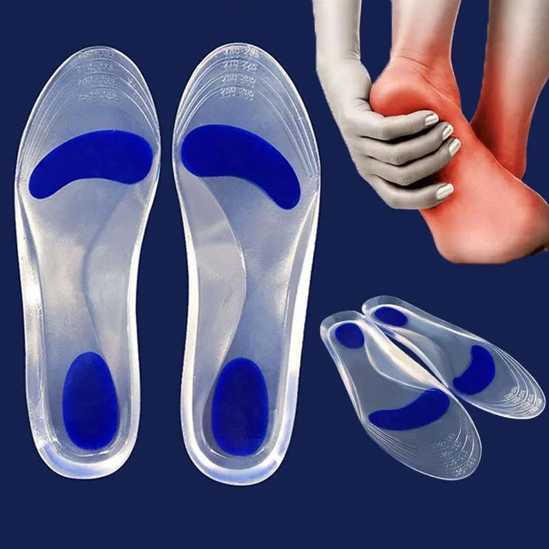 Silicon Orthopedic Insoles Gel Medical for Shoes Men Women Flat Foot Arch Support Plantar Fasciitis Relief Shoe Pad 251121