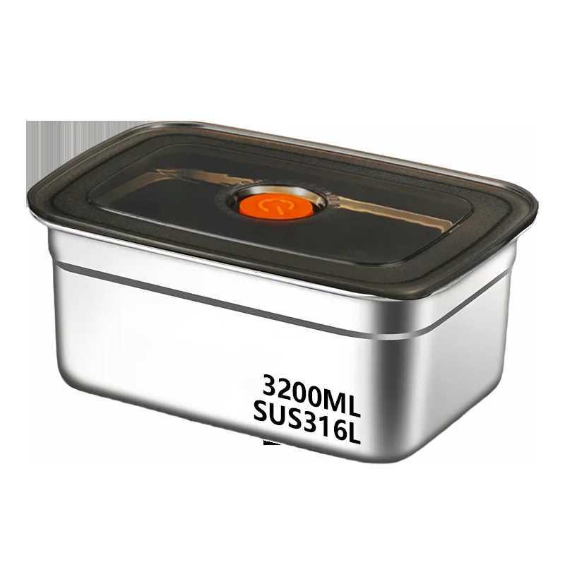 304 Stainless Steel Crisper Lunch Box Sealed Leak-proof Bento Box Refrigerator Freezer Storage Box Camping Lunch BoxM251121