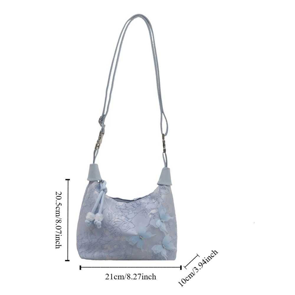 Retro Embroidered New Chinese Style Handbag Canvas Butterfly Hanfu Embroidery Handbag Zipper Shoulder Bag Cheongsam Bag WeddingT251121