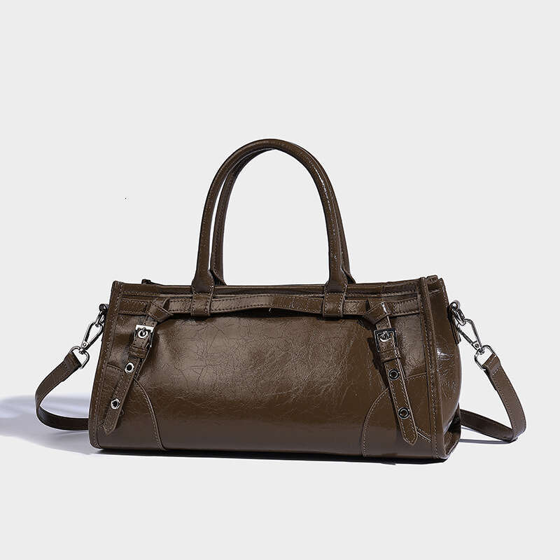 Women's Bags designer Gentle minimalist oil wax microfiber leather women's handbag with a high-end feel crossbody autumn and winter lock rec