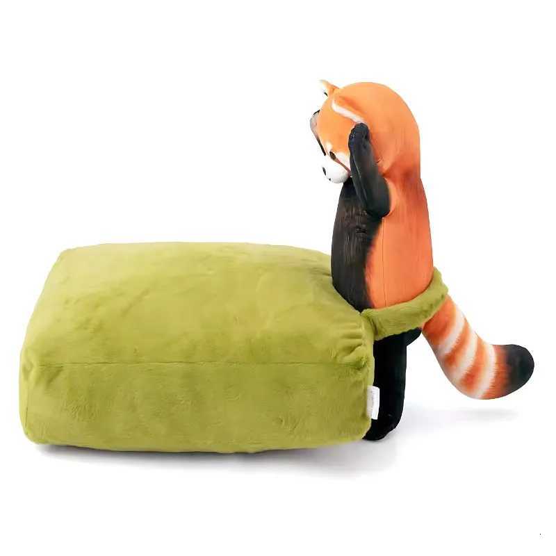 Japanese Creative Siesta for Home Ornament Cute Cartoon Raccoon Cushion Red Panda Plush Doll Creative Home Ornament C251121