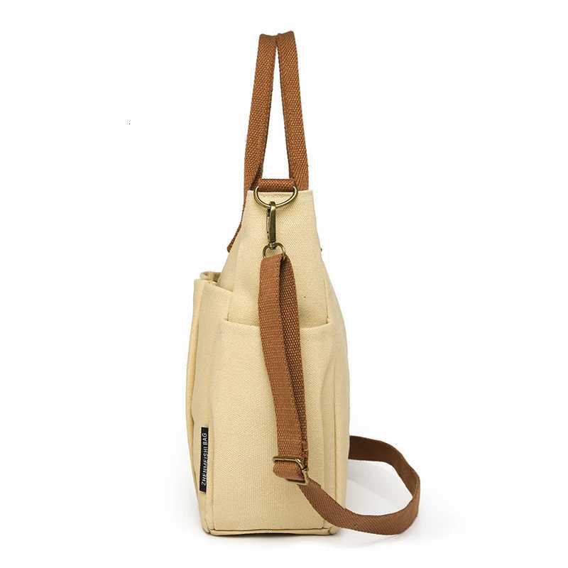 Womens Tote Bag Casual Canvas High Quality Shopping Female Crossbody Schoolbags Solid Shoulder Shopper Bags For Women HandbagT251121