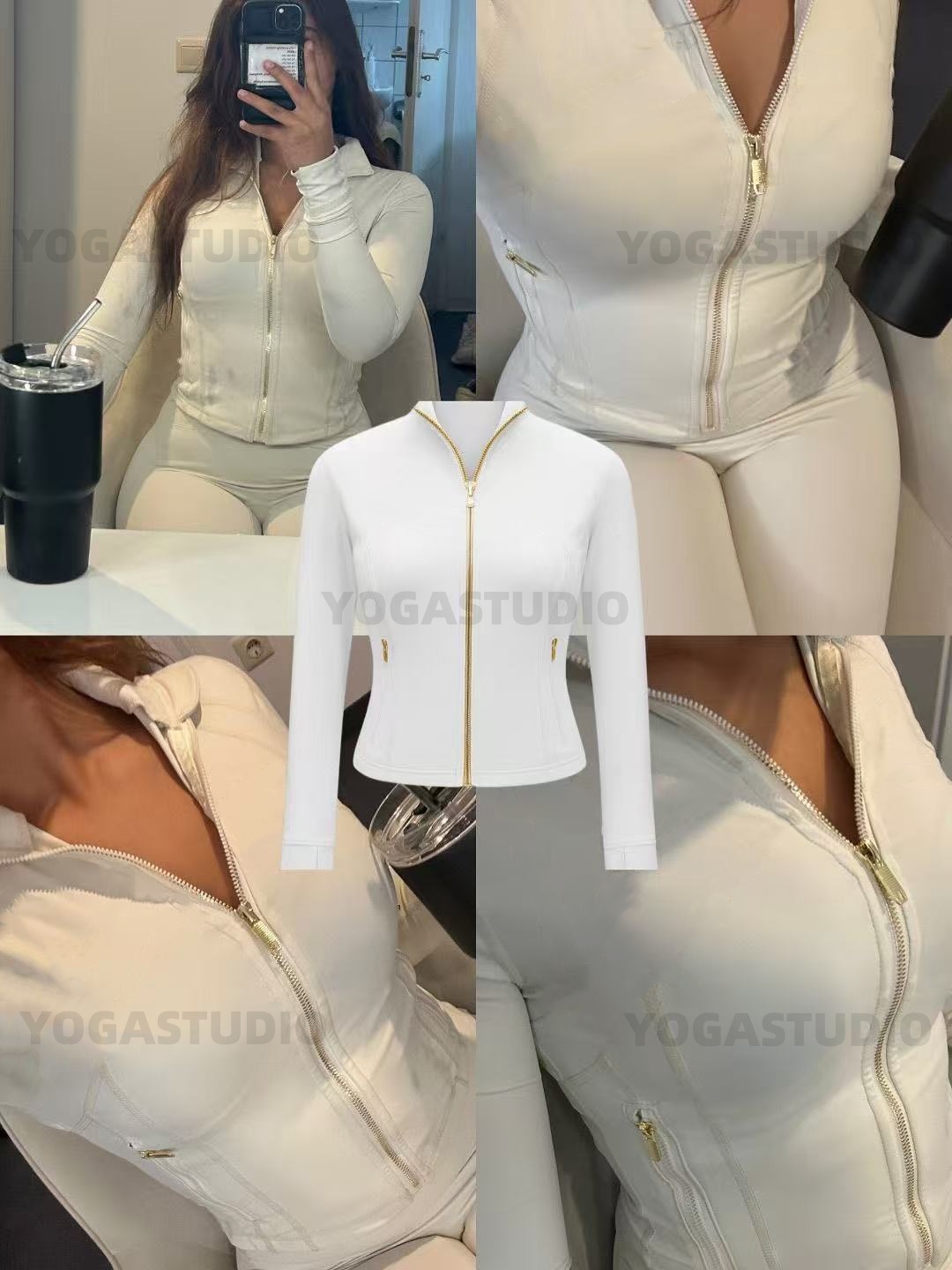 Yoga Jacket Running Coat Women Slim Fit Warm Soft High Elastic Style Jaket Winter Workout Clothes Training Jacket Women