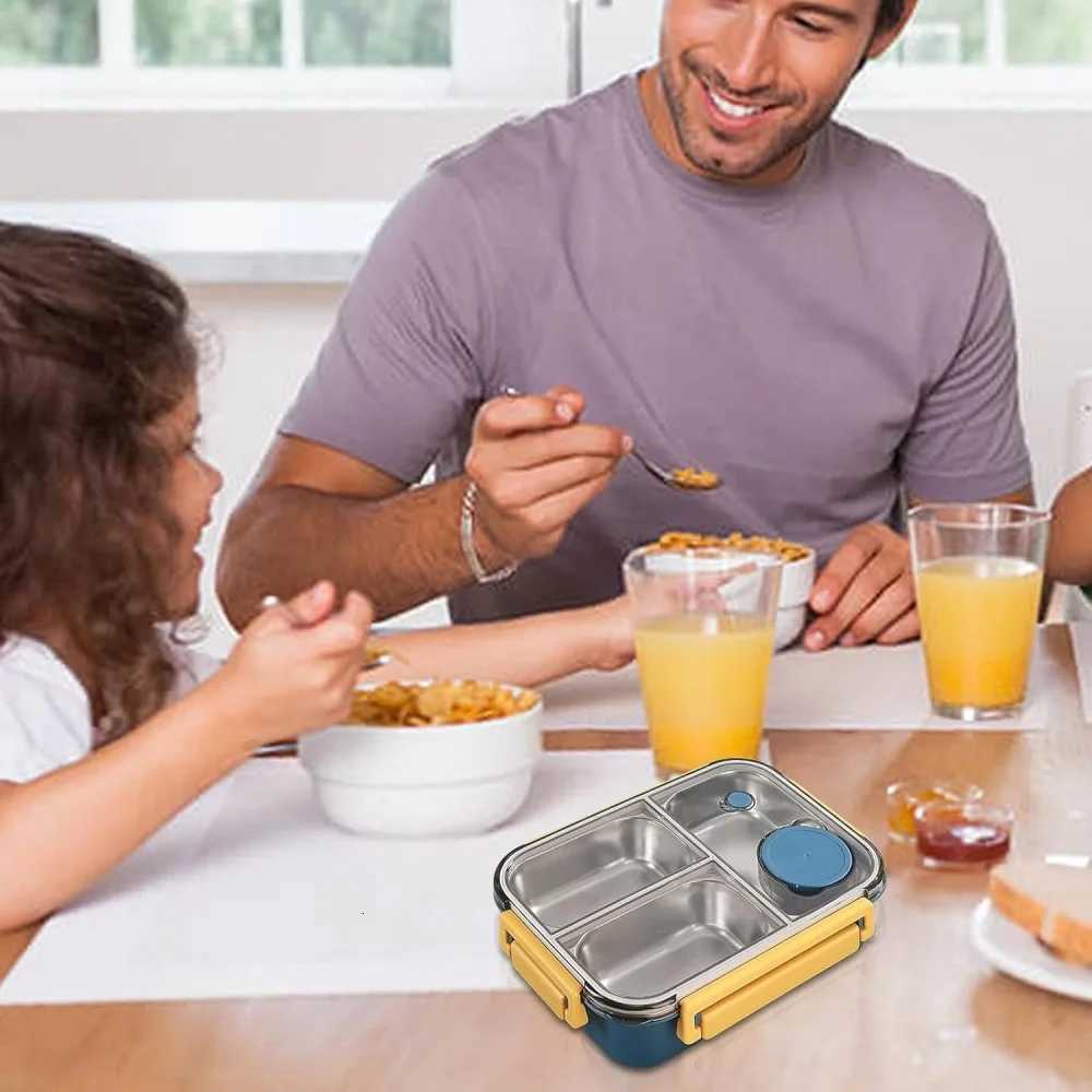 304 Stainless steel Lunch box with Tableware for Adults Kids Leakproof Lunch Container Portable Grids Bento Box Food ContainersM251121