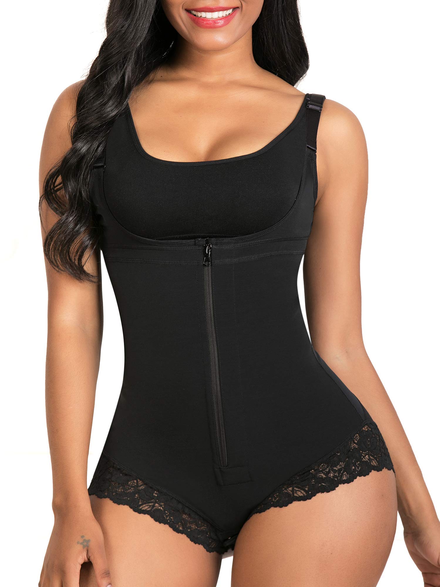 6X Women's Shapers Body Corset Butt lifting Bodysuit Seamless Shapewear Postpartum Belly flat Sheath Waist Full Body Shaper Compression Strappy C