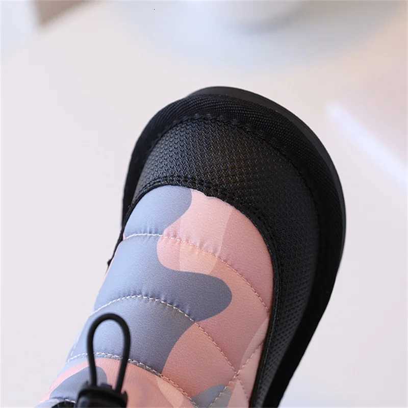Winter Children Snow Boots 2025 Camouflage Waterproof Warm Plush Toddler Boys Non-slip Fashion Girls ShoesW251121