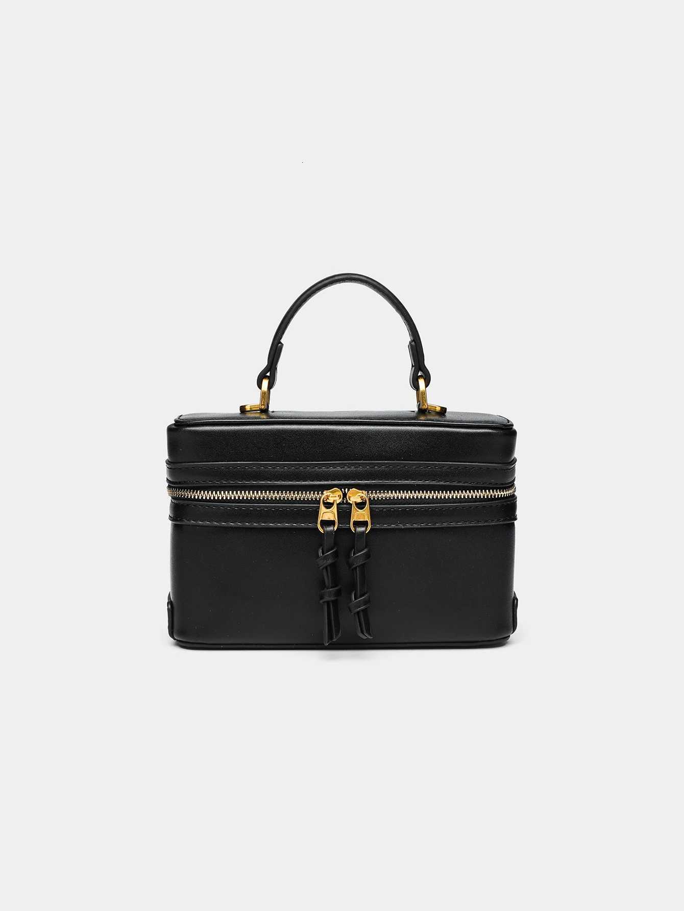 Fiable versatile box bag brown e shoder trendy hand-held hard fiable small square bag Y251121