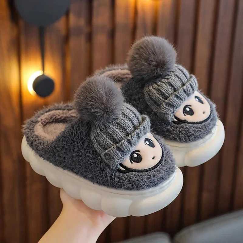 Winter Childrens Slippers Boys Indoor Home Cartoon Cute Middle and Small Childrens Baby Cotton Slippers Warm Girls SlippersW251121