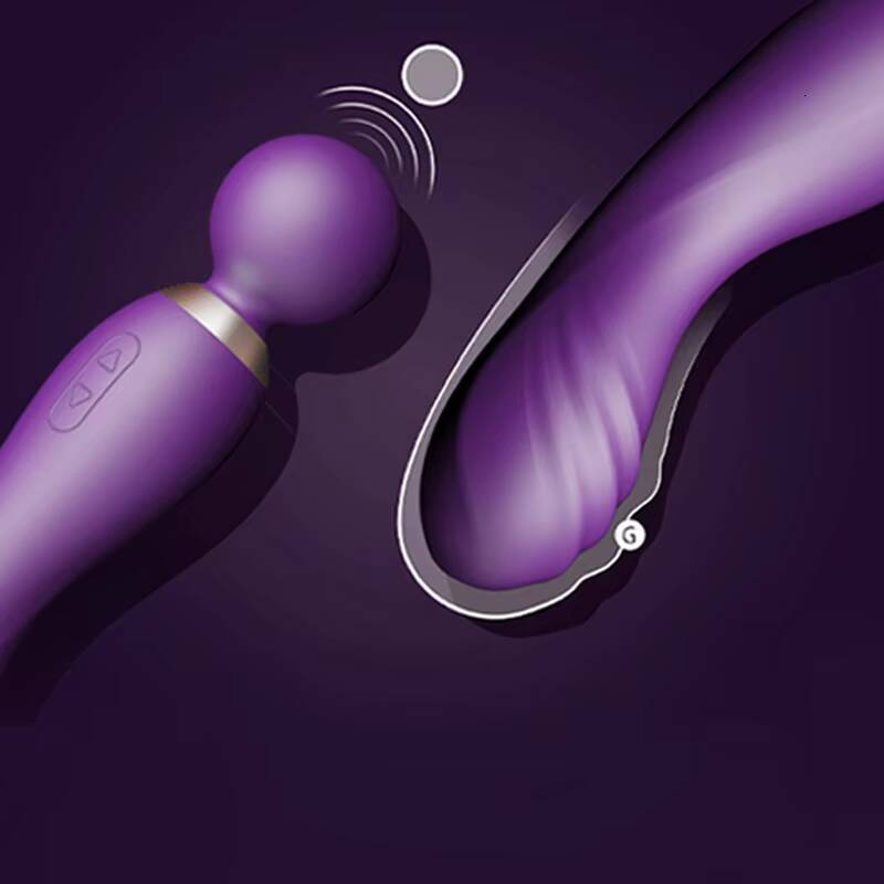 Female G-Spot Adult Massage Equipment Double Shock AV Stick Vibrator 10 Speed Frequencies for Thrusting Vagina Vibrators for