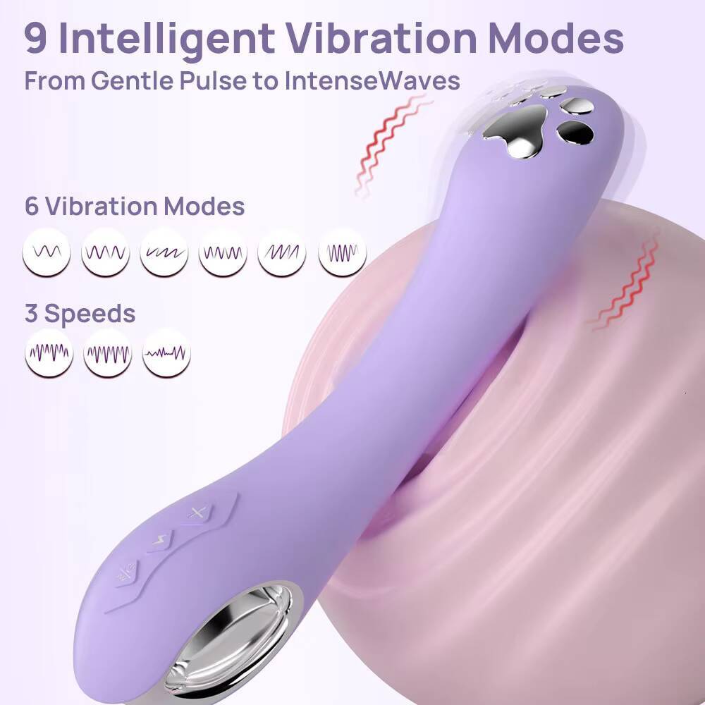 Wholesale New Cat Claw Electric Shock Vibrators Into the Body G Point Stimulation AV Stick Female Masturbator Adult Toy Sex Toys