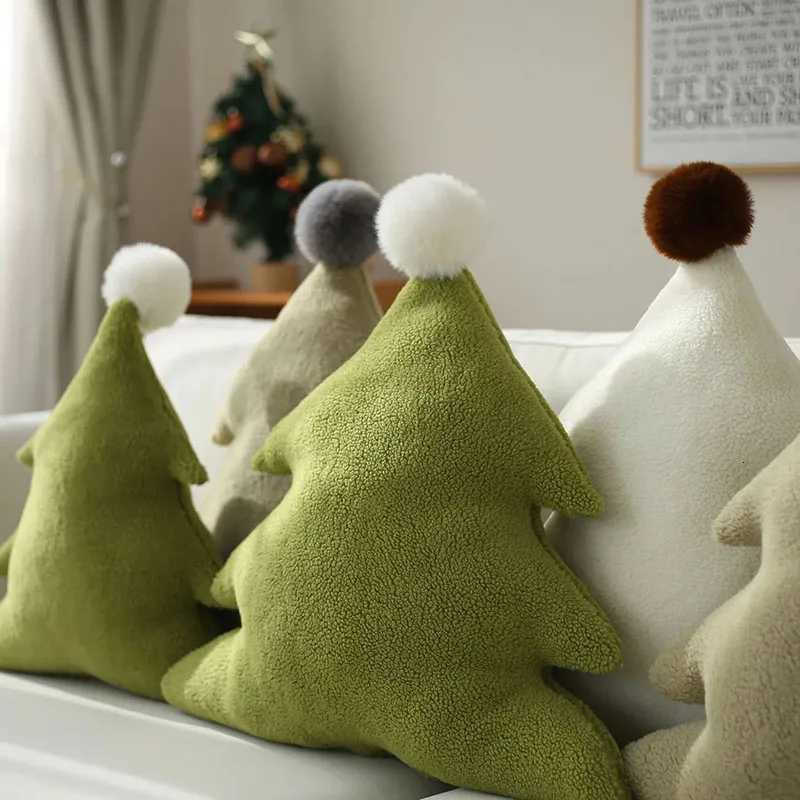 Lamb Wool Christmas Light Luxury Sofa Living Room Cushion Nordic Style C251121