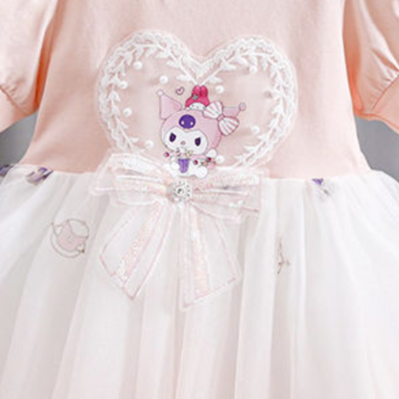 DISNEY Kids designer clothes baby summer mesh dress children's cartoon Crayon Shin-chan skirt Korean version of princess dress mesh dress