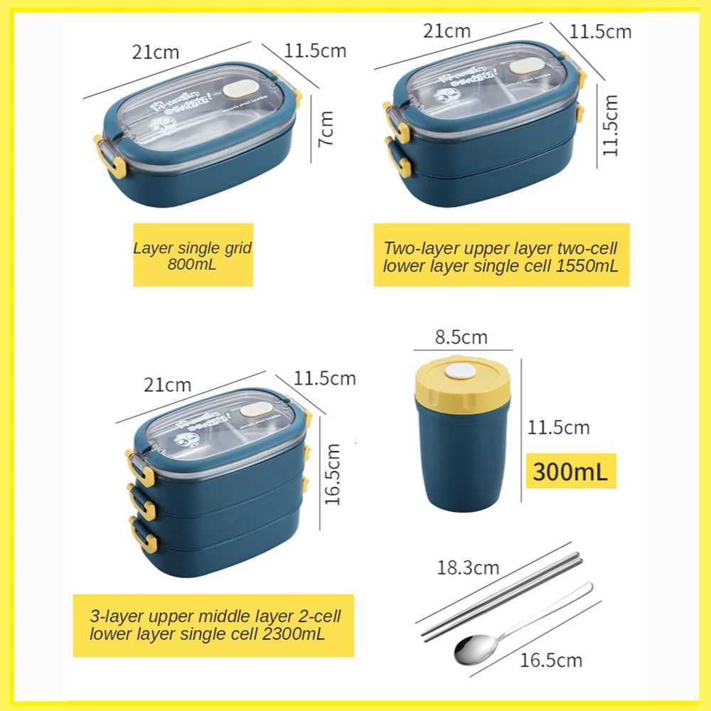 Stainless Steel 304 Lunch Box Bento Breakfast Multi-Layer Thermal Insulated Kids Student Work Outdoor Tableware Food ContainerM251121