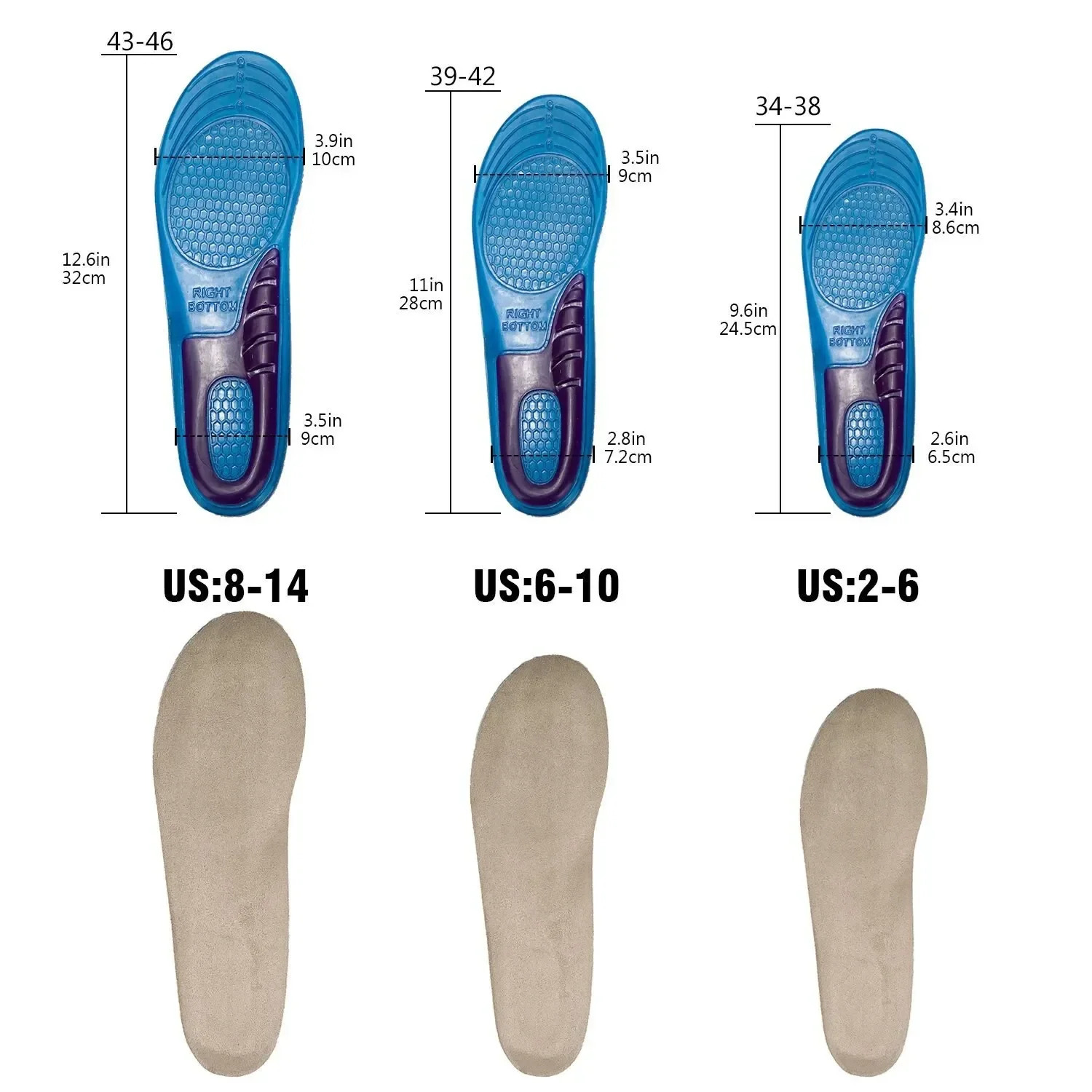 1 Pair Man Women Ortic Arch Support Massage Insole Unisex Silicone Anti Slip Gel Soft Sport Shoe Pad Shock Absorption 251121