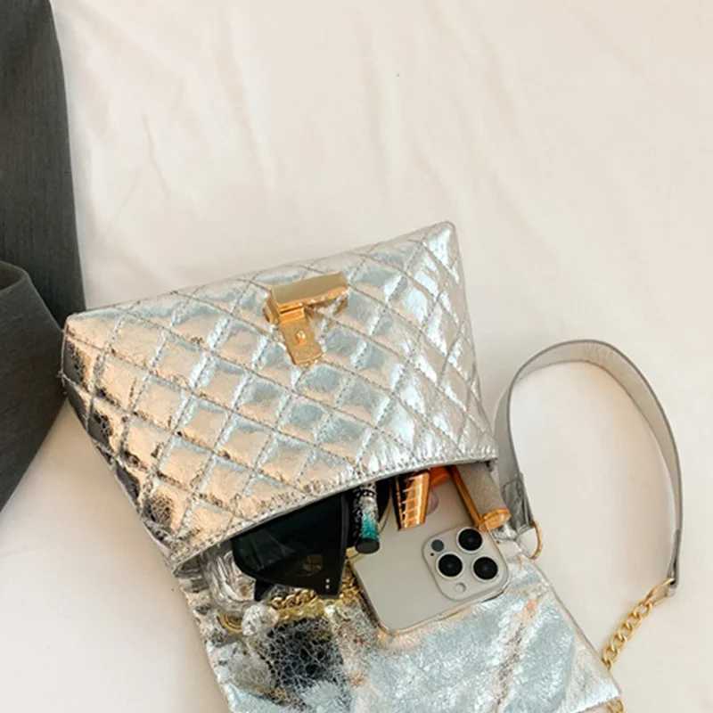 Wen PU Leather Shoder Bag Chic Glitter Design Tote Handbag Sparkly Y2K Cell Phe Bag Fem Crossbody Cmuting Bag Y251121