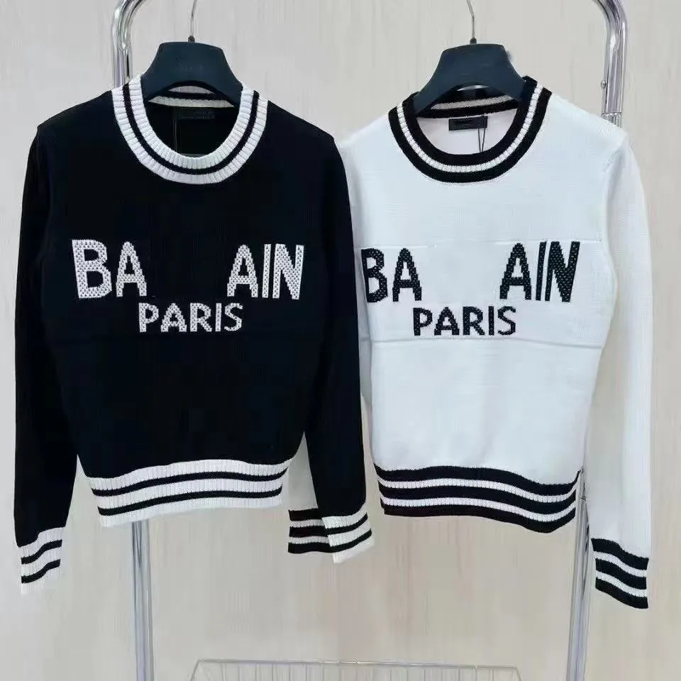 2025 New High-Quality Women's Knitted Sweater, Designer Embroidered Letter Fashion Retro Warm Knit Top