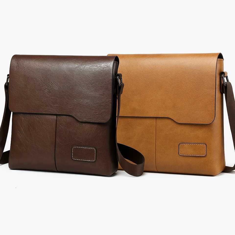 Fashion PU Leather Messenger Bag Lightweight-Business-Ready and Stylish Y251121