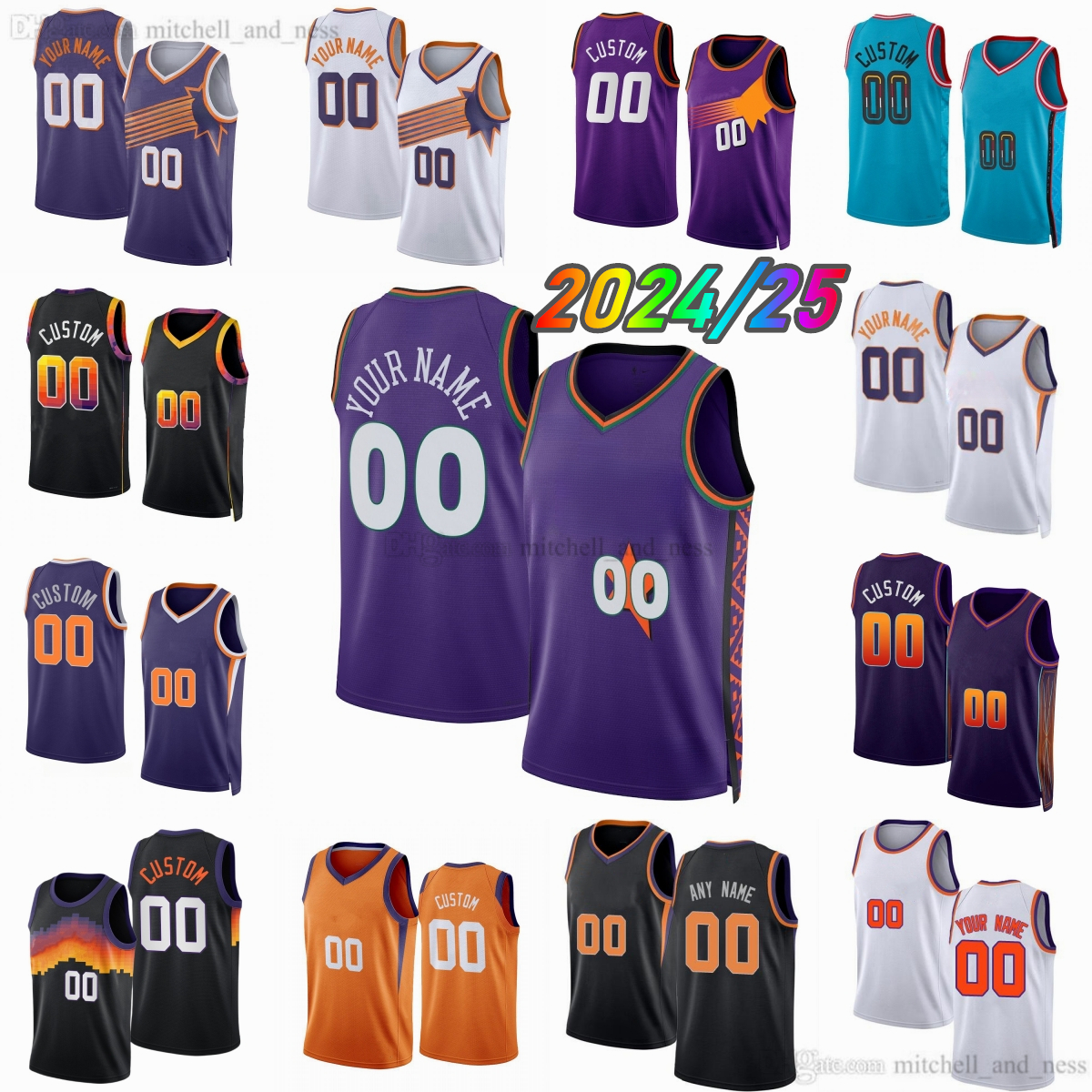 Printed New City Basketball Booker Jersey Dunn Jones Allen O'Neale Martin Micic Okogie Jerseys Breathable Sport Shirts