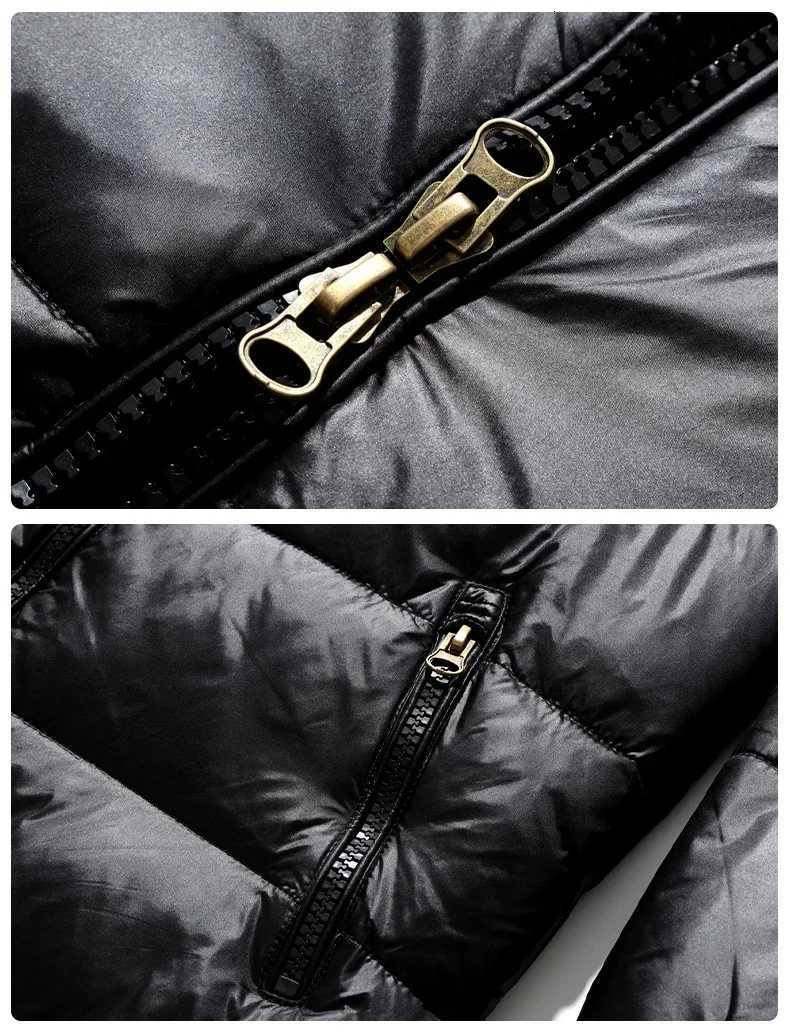 2025 New Winter Warm Down Jacket Mens Fashion Bright Short Down Coat Outdoor Light Waterproof White Duck Down Hooded Parka Men Z251121