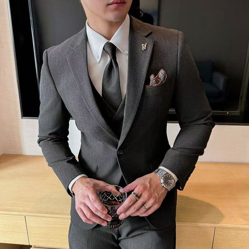 T2419 Premium Western-Style Suit Set for Men, Business Groom and Best Men