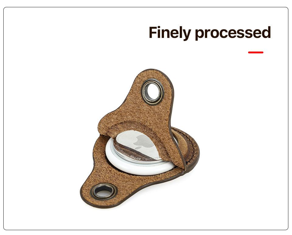 Cowhide protective cover suitable for Apple Airtag